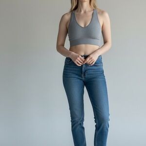 FP Movement by Free People Gray Racerback Tank Bra